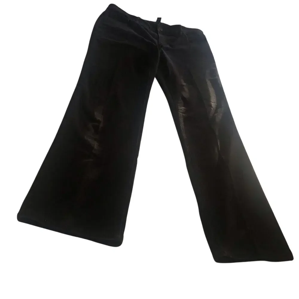 Chaps Traditional Black Corduroy Pants Classic Jeans Styling 5 Pocket Detail - Picture 14 of 16